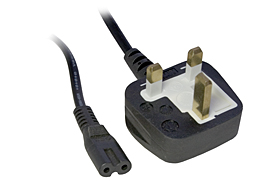 1.8M Figure 8 Mains Power Cable - Black