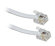 10M - ADSL RJ11 Broadband Cable (White)