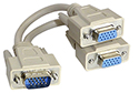 2 Way SVGA Monitor Y Splitter Cable