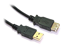 1M USB 2.0 Extension Cable AM-AF (Gold Connectors)