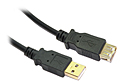 1M USB 2.0 Extension Cable AM-AF (Gold Connectors)
