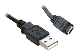 0.5M USB 2.0 A to Micro B Cable (Black)