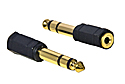 6.3mm Stereo Jack to 3.5mm Stereo Socket Adaptor