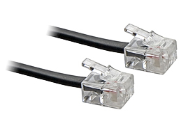 20M - ADSL RJ11 Broadband Cable (Black)