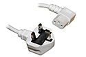 2M IEC Mains Power Cable - Right Angled (White)