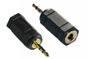 2.5mm Stereo Jack to 3.5mm Stereo Socket Adaptor