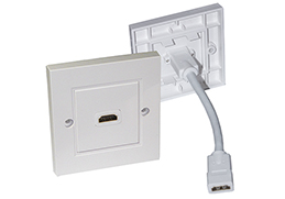 HDMI Faceplate Wall Socket - INTEGRATED STUB CABLE