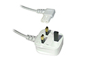 5M Figure 8 Mains Power Cable - Right angled / White